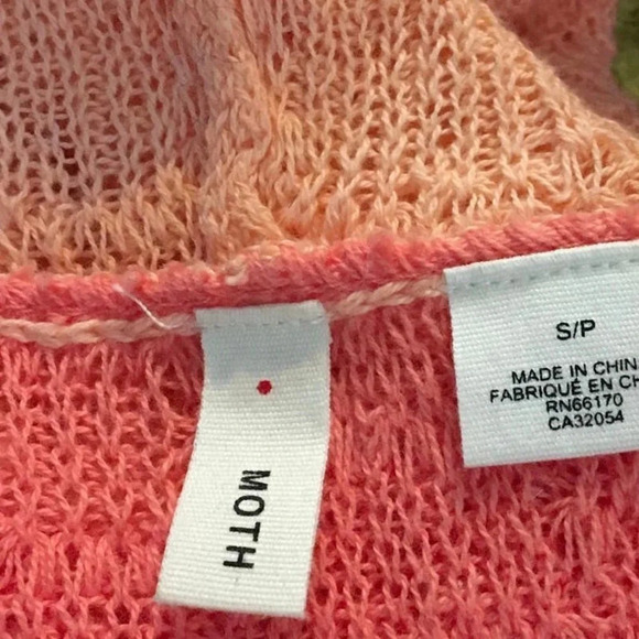 Moth Anthropologie Women's Size Small Knit Hooded Cardigan Sweater - Picture 5 of 6